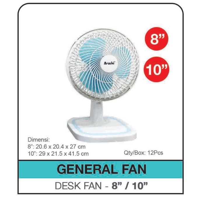 Desk Fan Arashi AR138 Kipas Angin Meja Arashi AR-138 - Cartoon