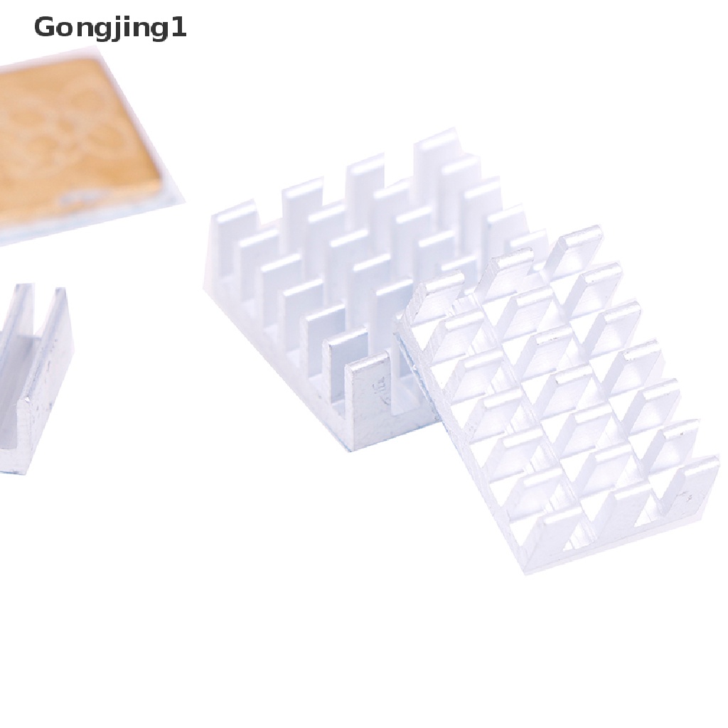 Gongjing1 5Pcs Radiator Heatsink Aluminum Untuk Raspberry Pi 2 / 3 / 4 3B + 4B