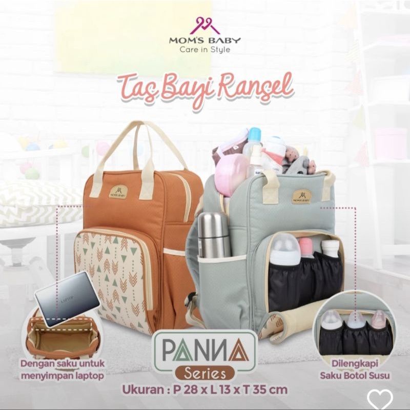 Moms Baby Tas Bayi Ransel Panna Series Diaper Bag MBT3054 3054 diaper bag