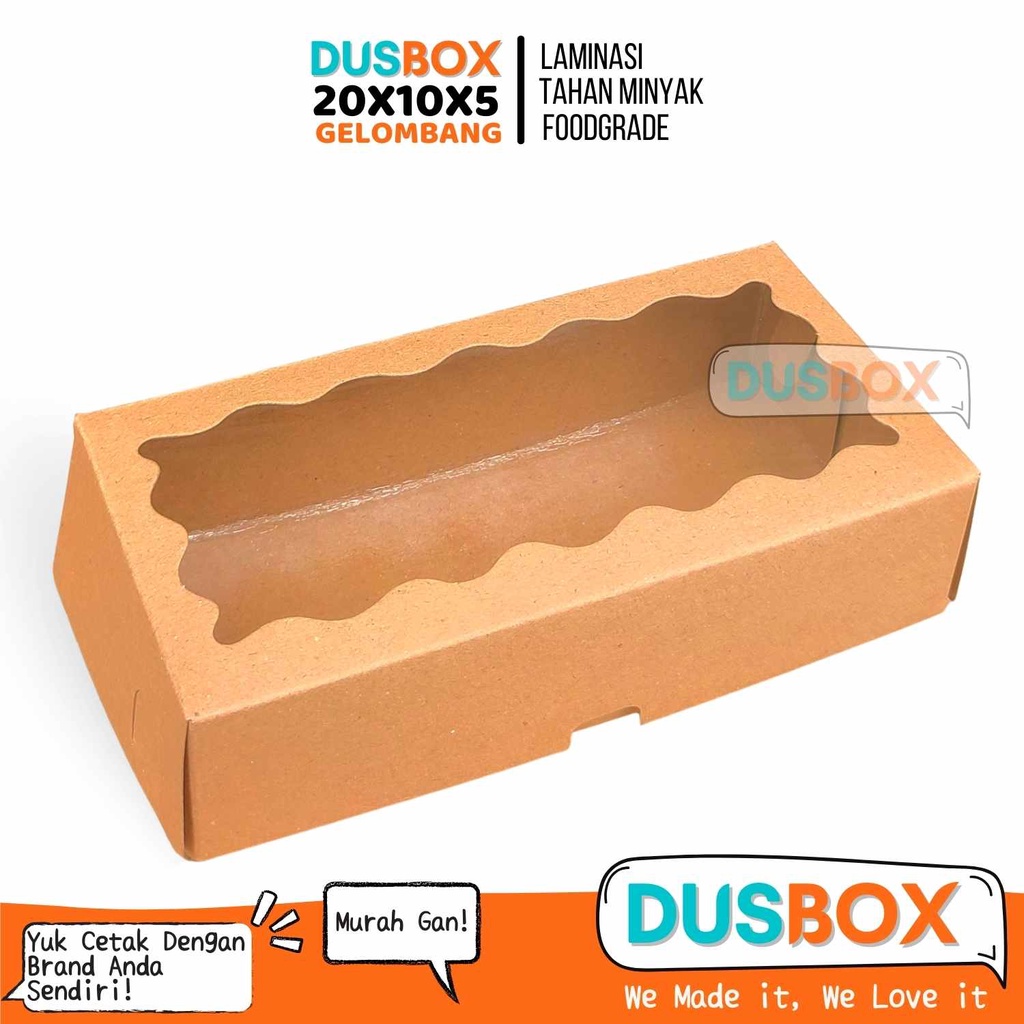 

Box Brownies 20x10x5 / Kemasan Brownies / Dus Brownies / Box kue / Dus Brownis / Box Brownis Jendela Kotak / Dus Kue