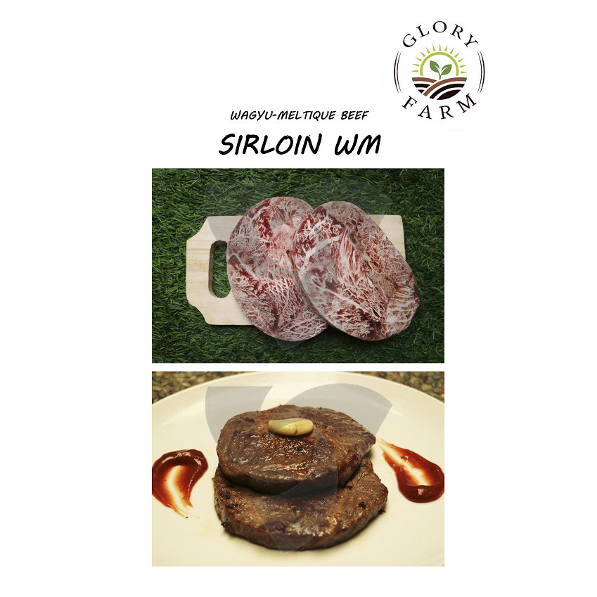

Wagyu Meltique Sirloin 200gram 1pc @200 gram | GLORY FARM