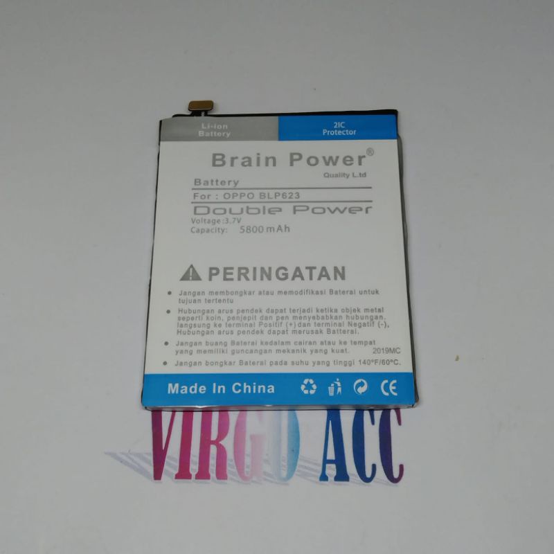 Baterai Batre Battery Oppo F3+ F3 Plus F3Plus BLP623 BLP-623 Double Power Battery Hp