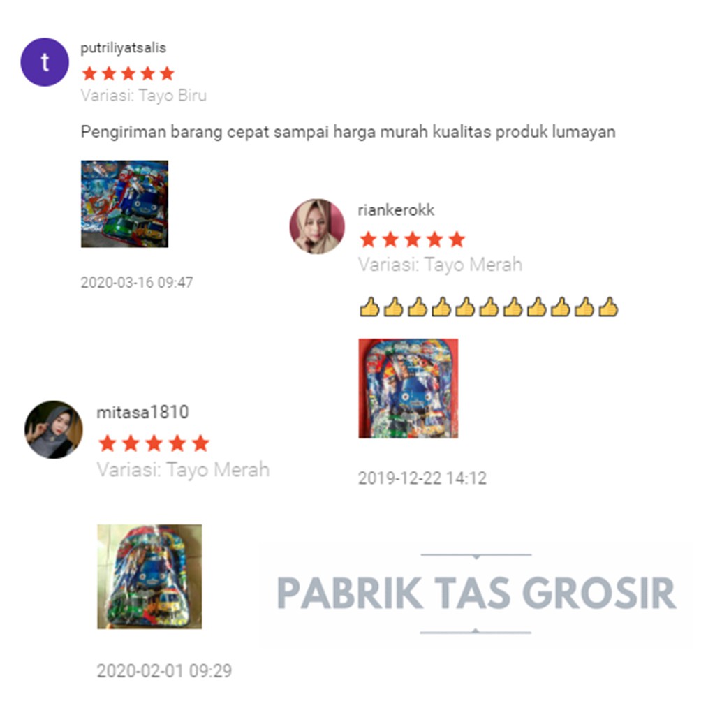 Tas Ransel Punggung Anak Mika Little Bus Merah Biru Sekolah PAUD TK SD Lucu Bagus Murah Keren Trendy