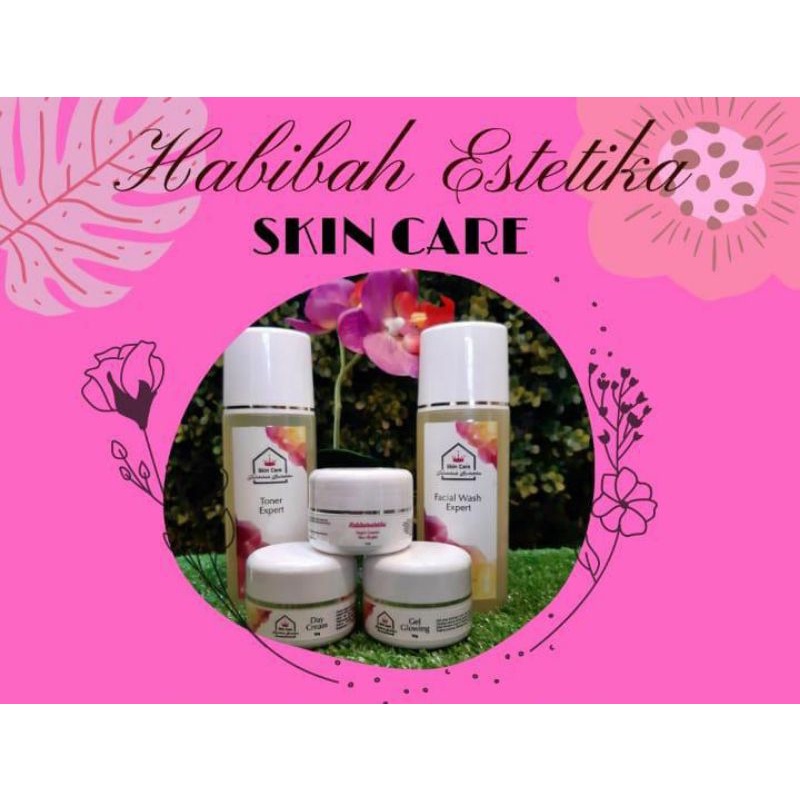 Paket Lengkap Habibah Estetika / Cream Wajah / 1 Paket Habibah Free Pouch Cantik + Masker