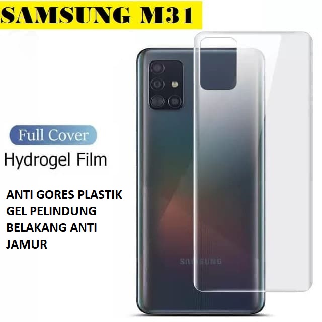 SAMSUNG M30S M30 M20 M10 ANTI GORES HYDROGEL BELAKANG CLEAR BENING PLASTIK BACK JELL SKIN GARSKIN ANTI JAMUR