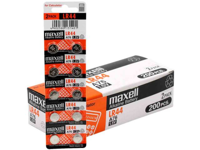 Baterai Maxell LR44 Original  AG13 L1154 357 A76 Isi 10 Butir