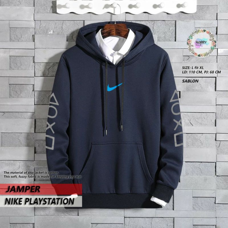 Jamper Hoddie Nike Playstation (Jaket Sablon Premium) // Jaket Keren