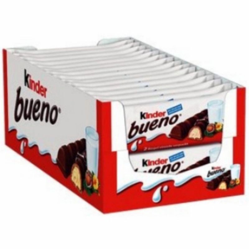 

Kinder Bueno Coklat 43 gr | 1 Karton Isi 30 | 1 Box Kinder Bueno Chocolate Made in Italy