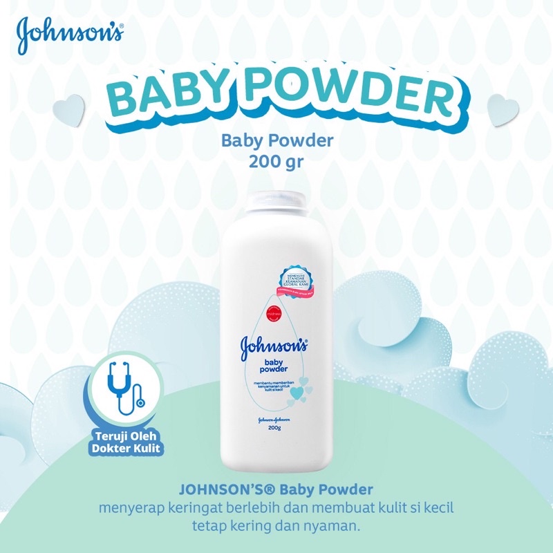 JOHNSON'S Baby Powder - Bedak Bayi 200gr / 100gr / 50gr