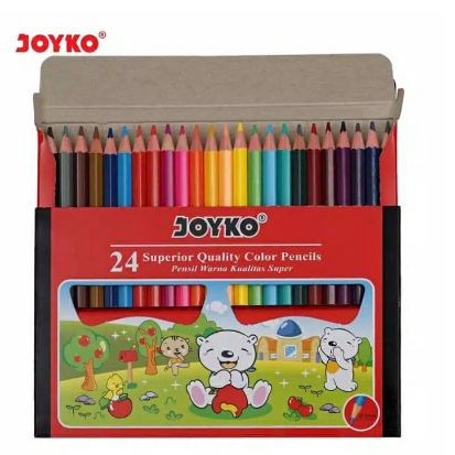 [TOSERBA_EMAK] - Pensil Joyko 24 Warna Panjang/Pendek Superior Quality Color Pencils