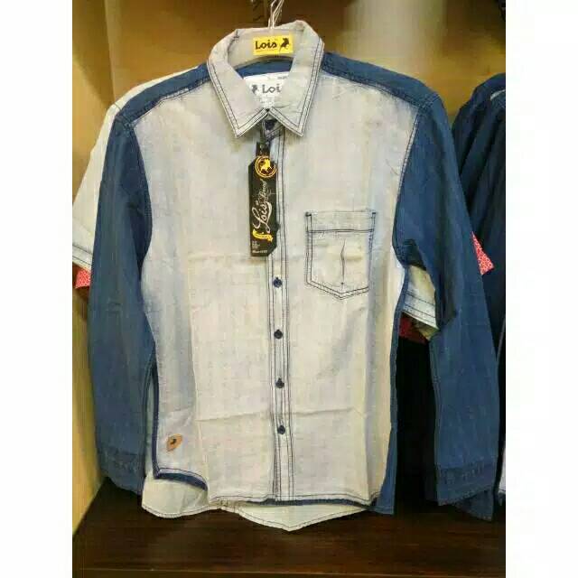 Kemeja baju lois lengan panjang original