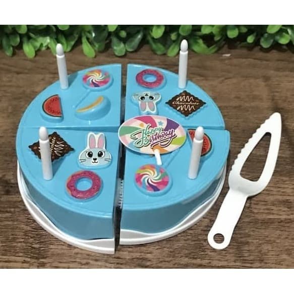 harga grosir LD 1 Mainan Anak kue tart ulang tahun / mainan kue potong ulang tahun