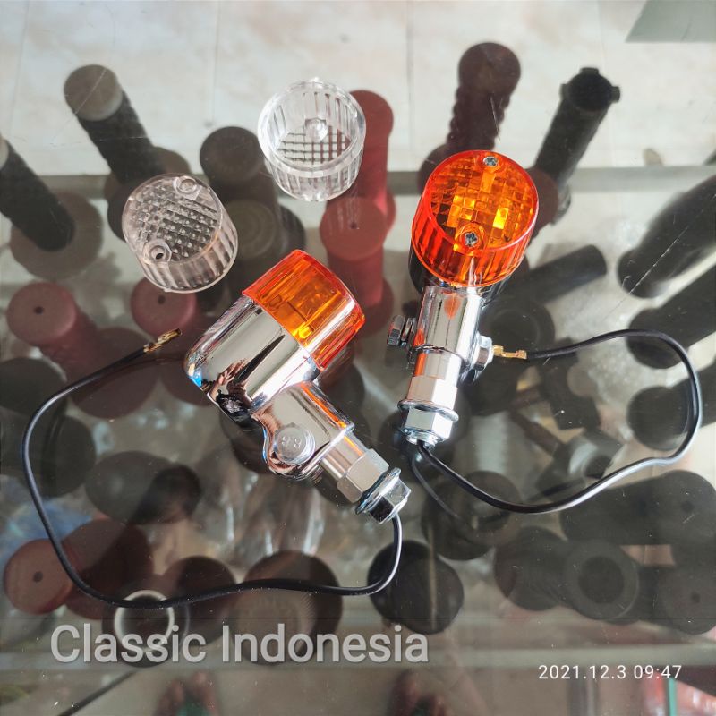 Sein palu tabung bornfree besi double mika variasi cb100 cb125 gl100 glpro tiger megapro c70 japstyl