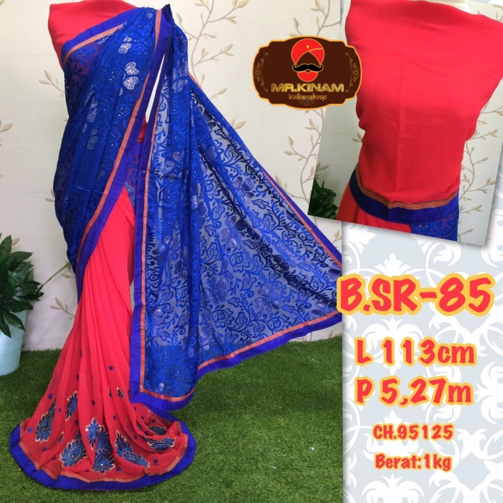 SAREE INDIA [B.SR-8589] | KAIN SAREE INDIA | SAREE LILIT INDIA | BAJU INDIA