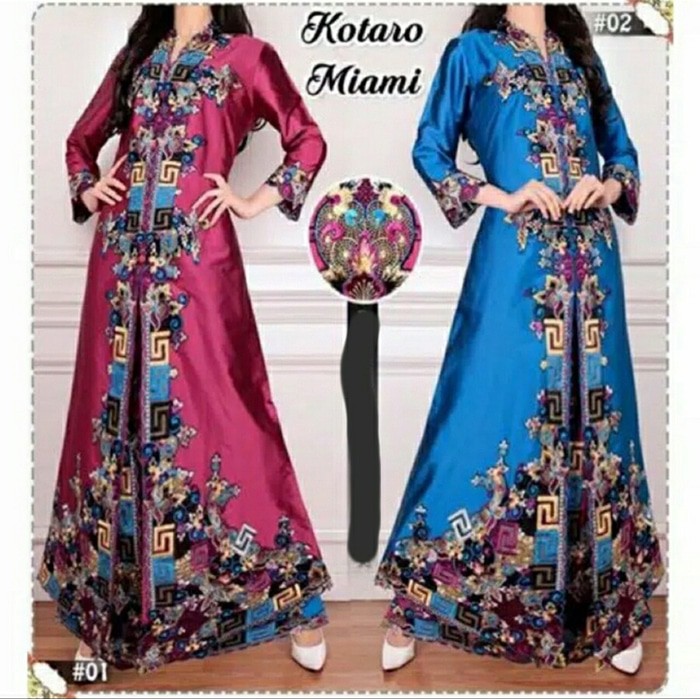 Kebaya Abaya Silk Import 11 Pilihan Warna.