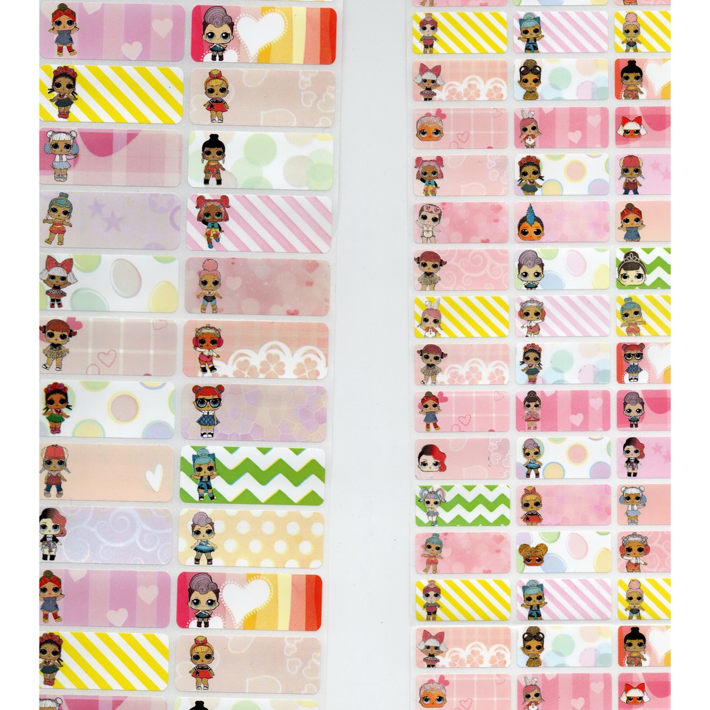 

LOL Stiker label nama waterproof anti air murah