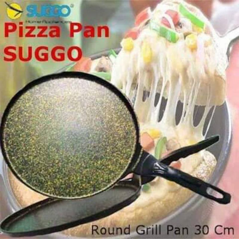 SUGGO ROUND GRILL PAN / PIZZA PAN / PANGGANGAN BULAT SERBAGUNA/TEFLON PIZZA