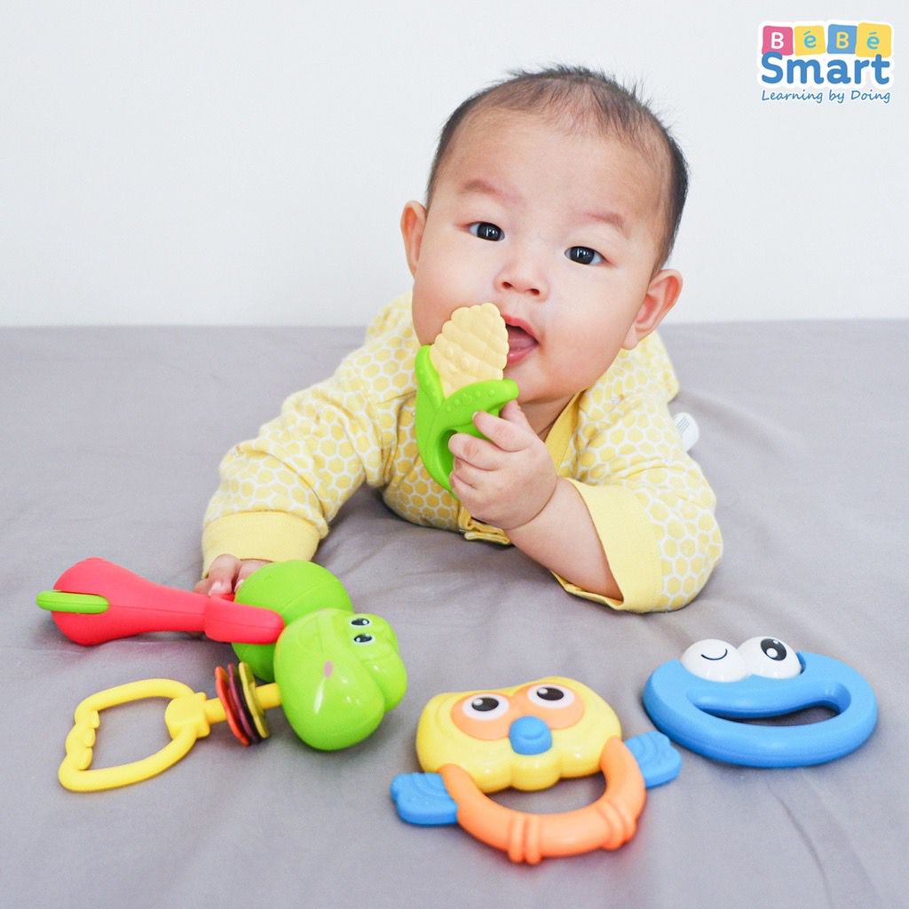 Bebe Smart Rettles &amp; Teether 5 set - Mainan Anak