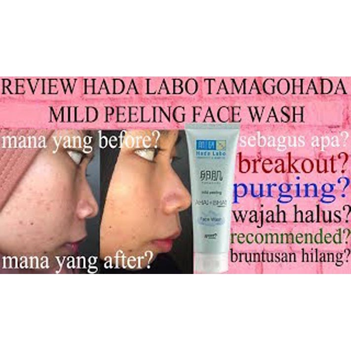 HADA LABO Tamagohada Mild Peeling AHA+BHA Face Wash 50 100 ML