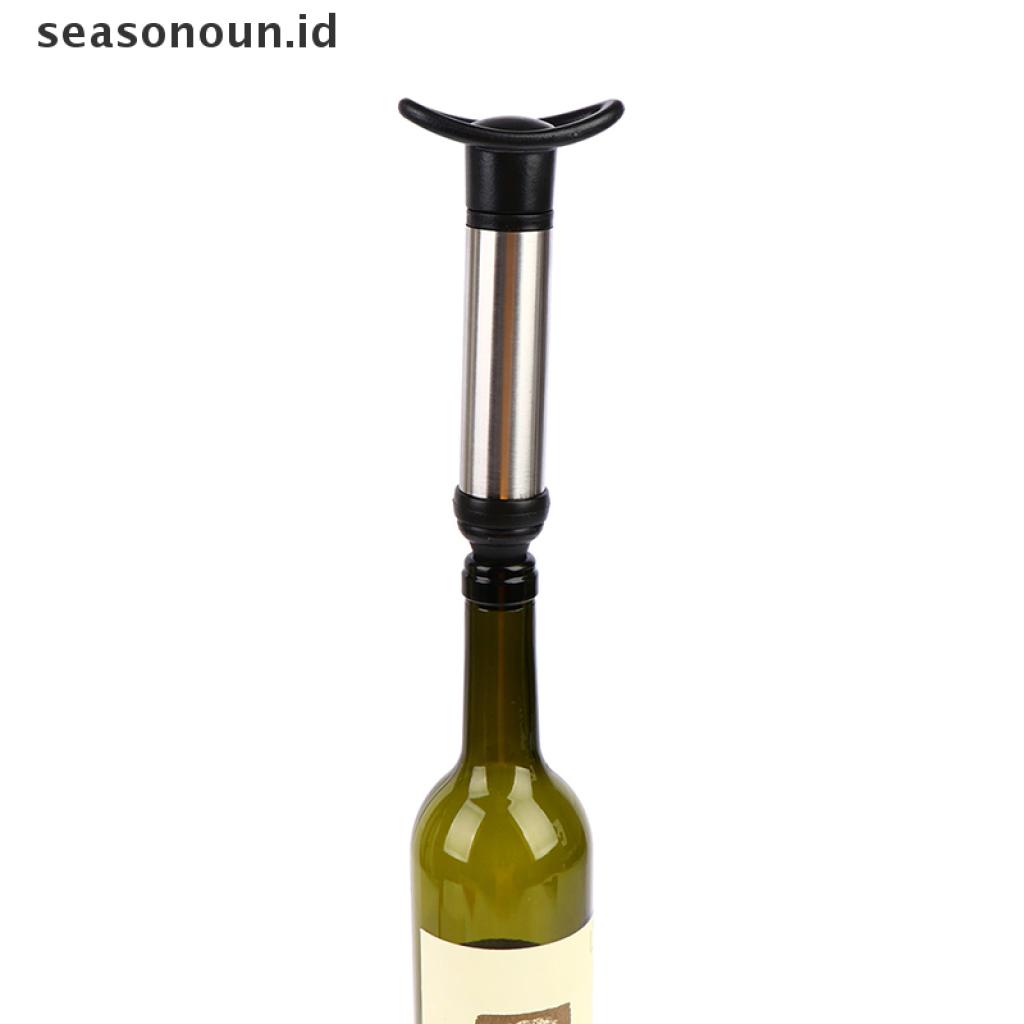 1 Set Pompa Vakum Bahan Stainless Steel Dengan Stopper Botol Wine