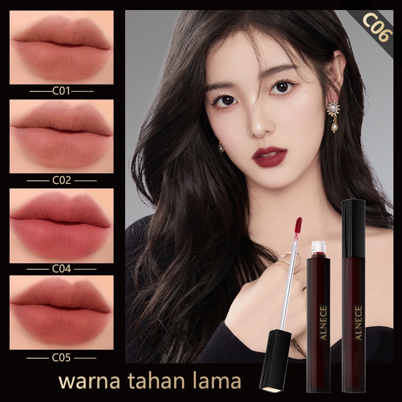 【COD】ALNECE 6 Warna Matte  Lipstik Cream Velvet-Mist Matte Lip Clay  Kosmetik Bibir