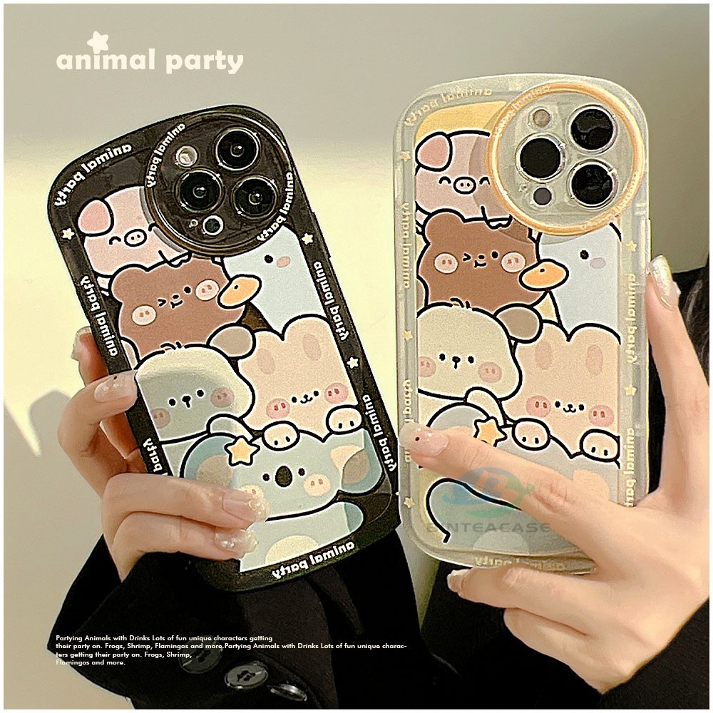 Casing TPU Redmi Note 11S 11 Pro 10C 10A 9C 9T 9A 9g 10 5G 10S 8 8 Pro 7 Poco M3 X3 Pro NFC Motif Kartun Hewan