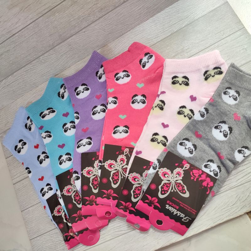 kaos kaki pendek mata kaki motif panda