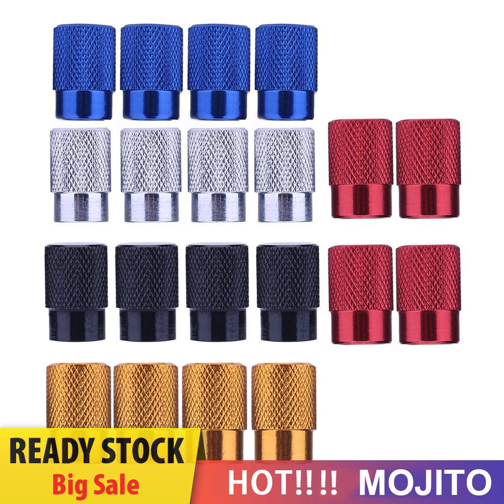 MOJITO 4pcs Auto Bicycle Tire Valve Caps Dust Covers for Schrader Valve