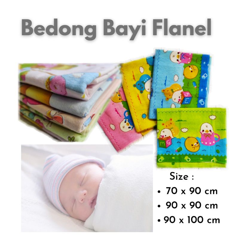 Bedong Bayi Kotak Flanel Murah Besar Variasi Ukuran