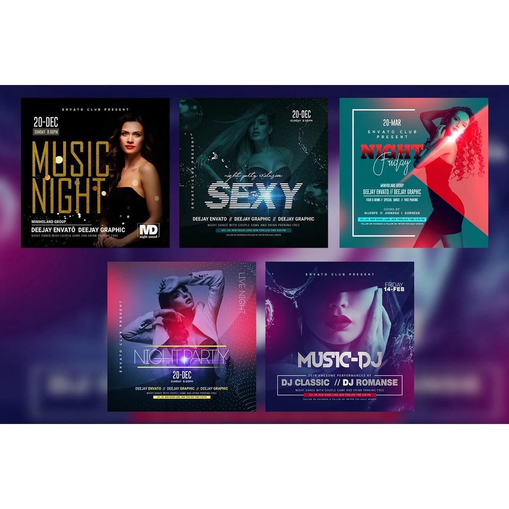 Ladies Night Flyer Template Bundle - Photoshop