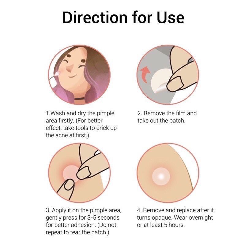 Acne Patch Pimple Blemish Removal Stickers Breathable Pimple Blemish Removal Sticker Facial Care 36 patches Acne Pimple