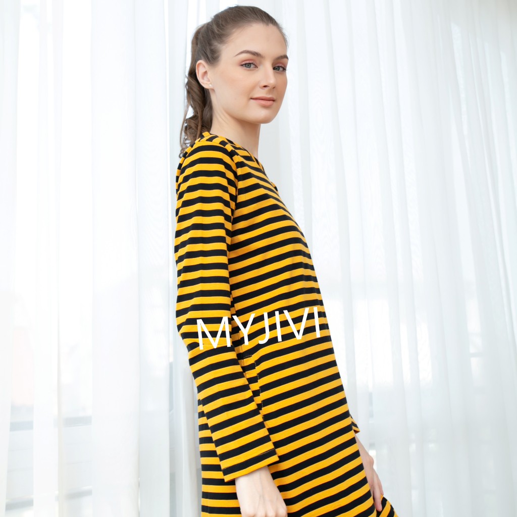 GHUMAISHA LONG TUNIC EDISI STRIPE