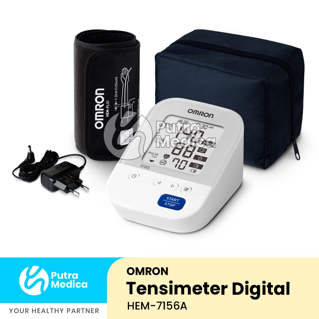 Omron Tensimeter Digital HEM 7156A / Tensi Elektrik Lengan Profesional Berkualitas / Blood Pressure Monitor / Alat Ukur Pengukur Tekanan Darah