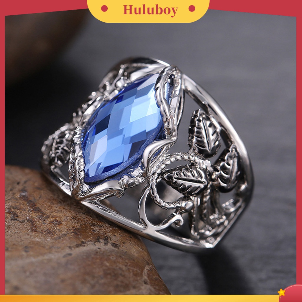 Hu Hu Hu Hu Hu Alat Bantu Pasang Kacamata♡ Cincin Bentuk Cabang Bunga Bahan Alloy Gaya Retro Untuk Wanita