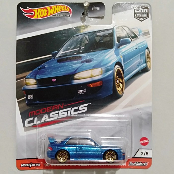 Hotwheels Modern Classic Subaru Impreza WRX Biru skala 64 CSH27