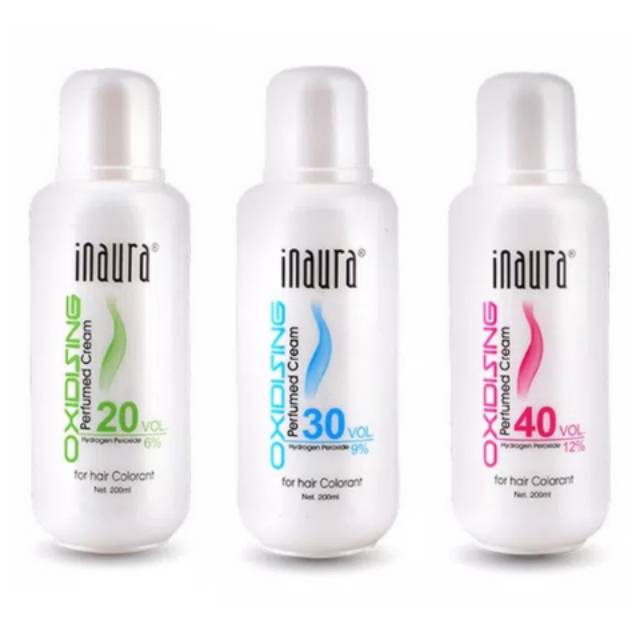  inaura  oxydant peroxide cairan pencampur cat  rambut  20 30 