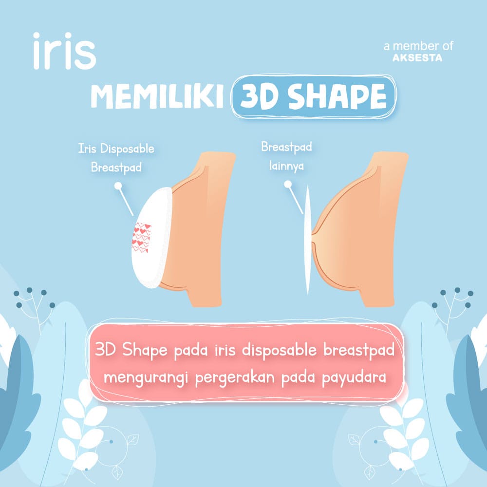 IRIS PREMIUM 3D SHAPE DISPOSABLE BREAST PAD [BEST SELLER]