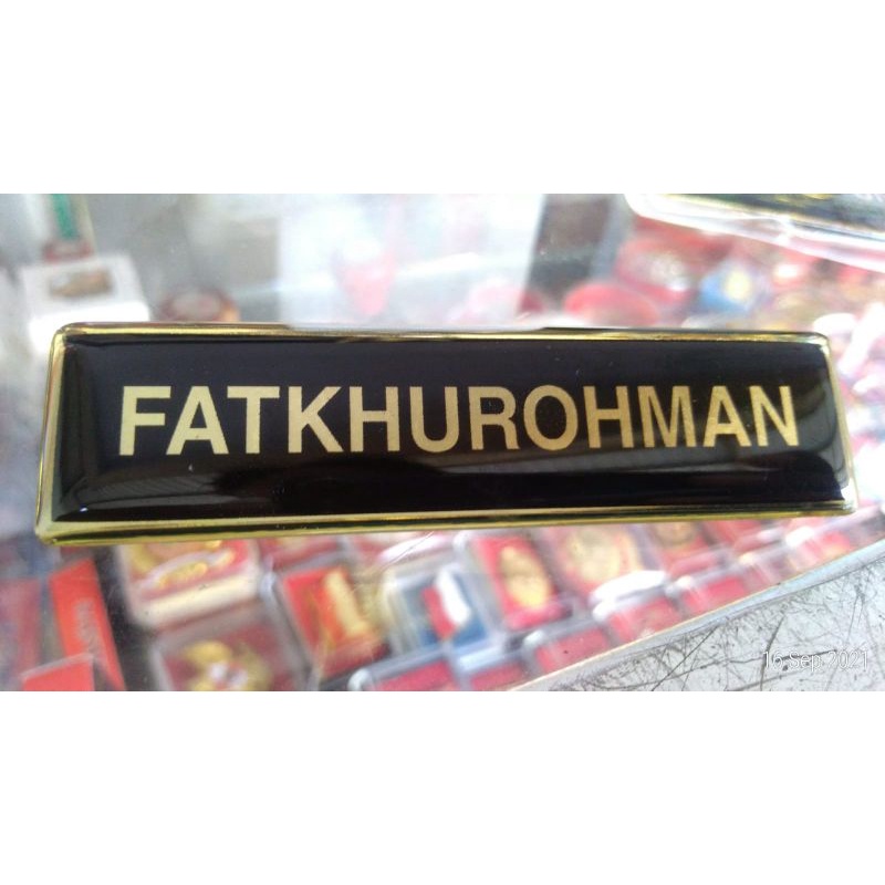 name tege/papan nama kuningan/nama dada pns/papan nama asn