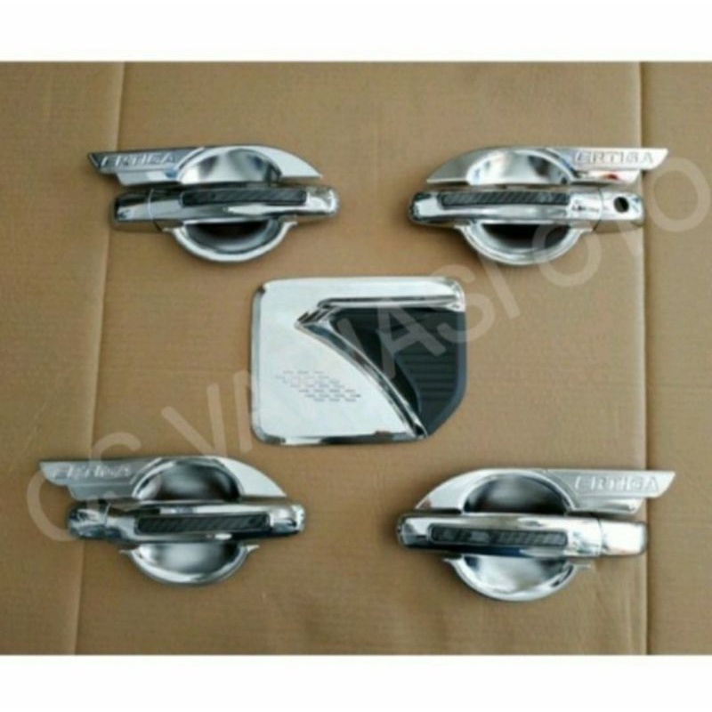 Paket Outer Handle Tank Cover Chrome Ertiga Lama New Ertiga 2012-2017