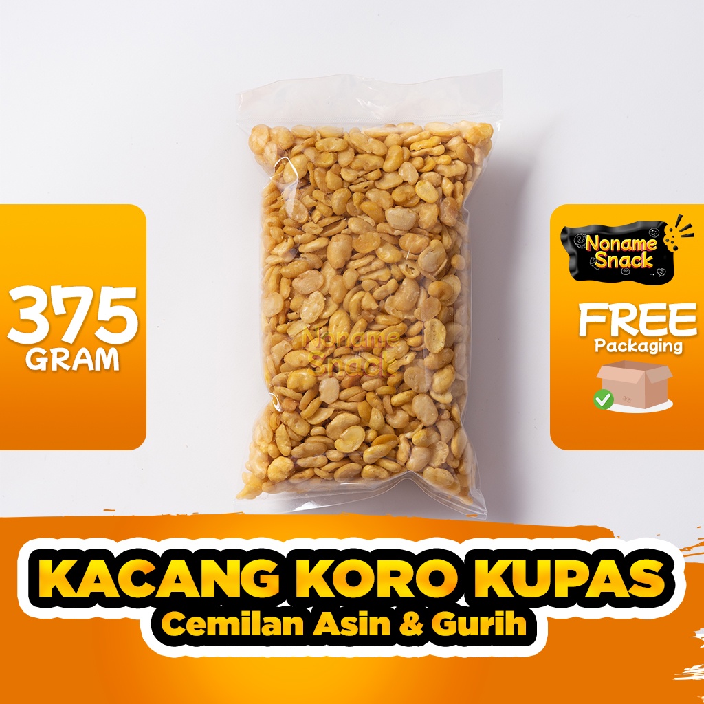 NoName Snack - Kacang Koro Kupas Original Cemilan Grosir 375G