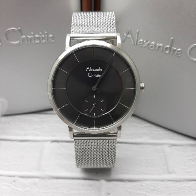 ALEXANDRE CHRISTIE PRIA AC 8586 MS ORIGINAL ( SILVER BLACK DIAL )