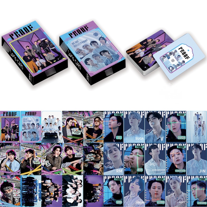 30pcs / Kotak Kartu Pos LOMO Foto BTS Album V JUNGKOOK JIMIN