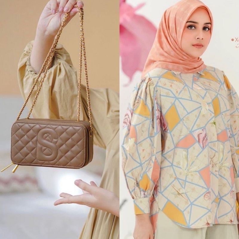 SOLD YURA BAG mocca New batch 2 BUTTONSCARVES