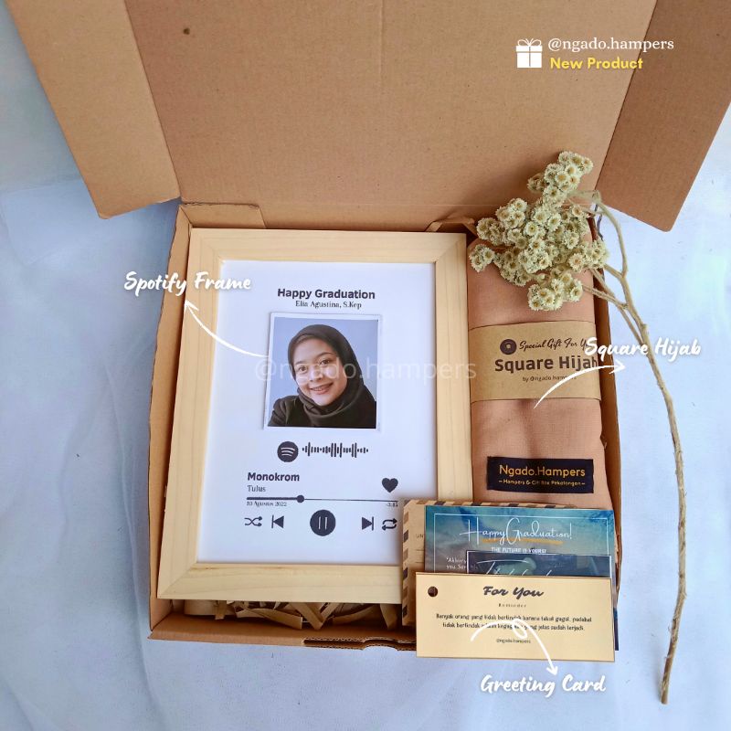 

Kado Wisuda Cewek Cowok Hadiah Graduation Unik Lucu Bermanfaat Spotify Frame Bingkai Foto Aesthetic