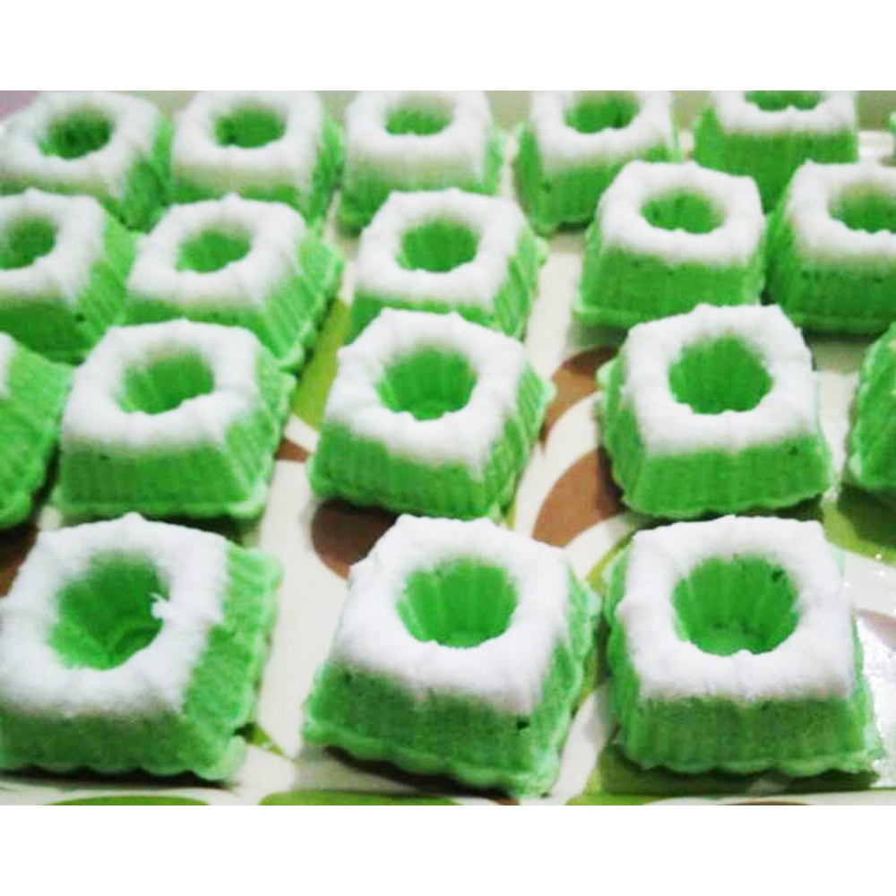 12 Pcs Cetakan Kue Putu Ayu Kotak - Cetakan Putu Ayu Kotak Plastik - 12pcs