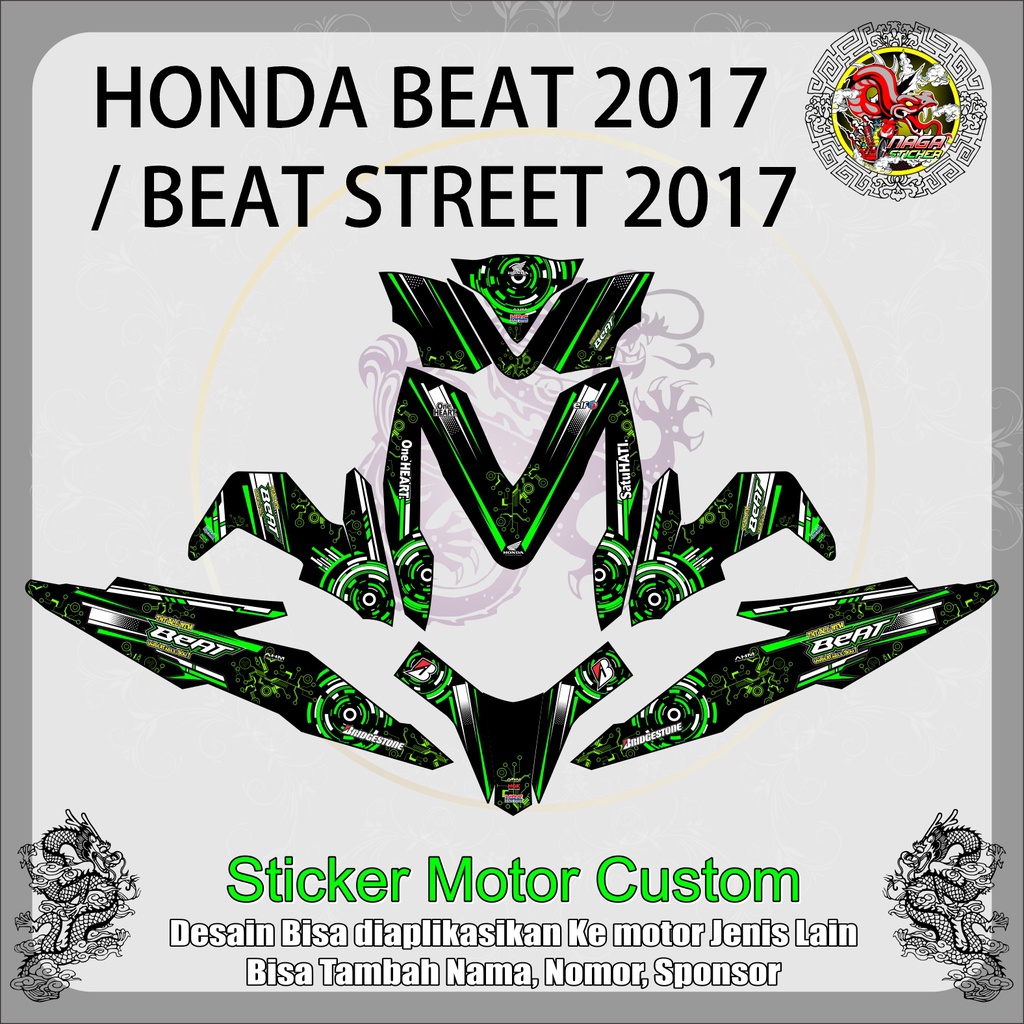 DECAL STICKER FULL BODY HONDA BEAT STREET BEAT 2017 LIST
