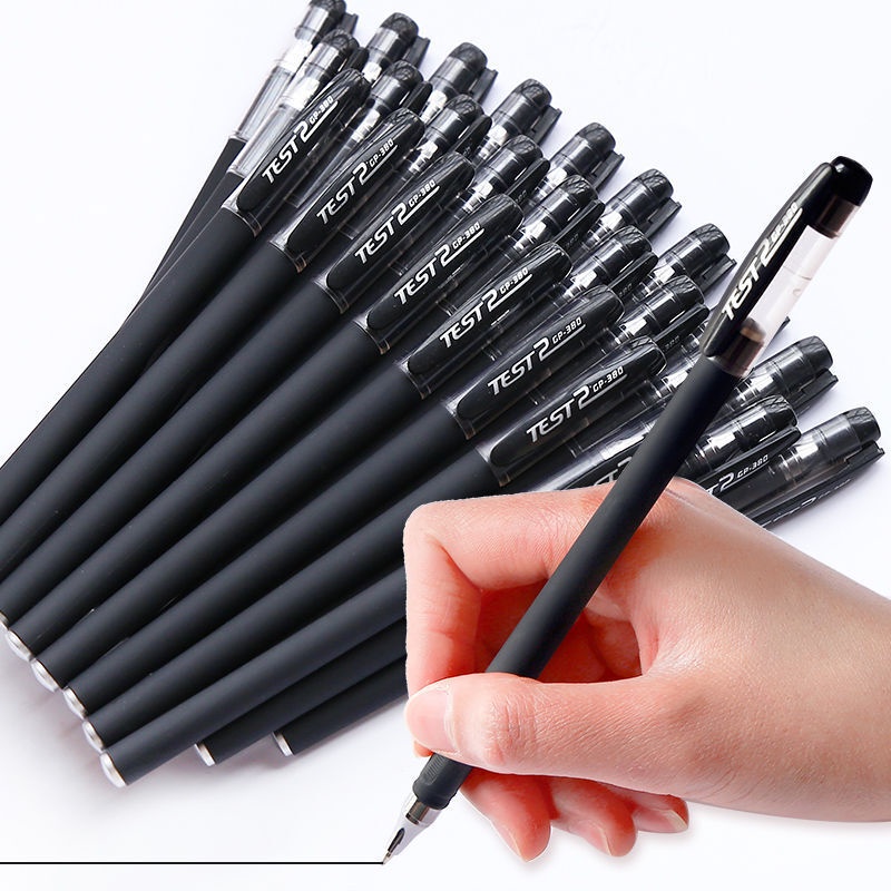 10pcs / set Pulpen Gel Warna Hitam Netral Untuk Tanda Tangan / Perlengkapan Kantor / Sekolah