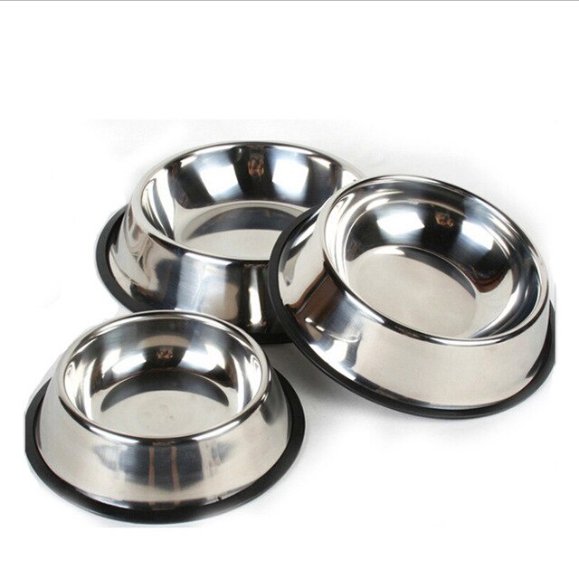 PET BOWL STAINLESS POLOS no: 1-4 / Dog Bowl Stainless / Mangkuk Makan Hewan