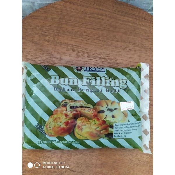 

Bun Filing Isian pao atau roti Rasa pandan 1kg