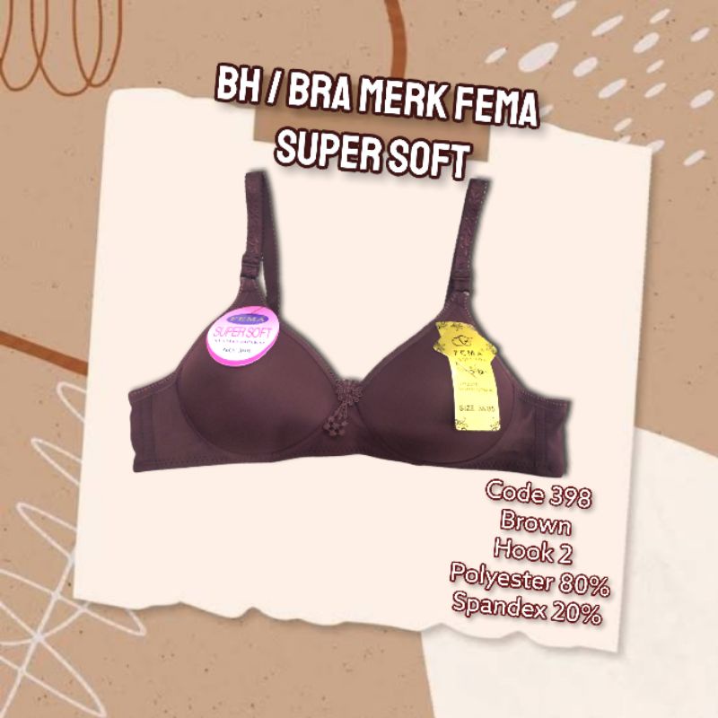BH / BRA Merk Fema 398 Tanpa Kawat Kait 2